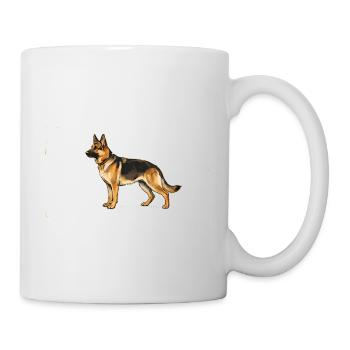 Berger allemand. Style rétro - Mug blanc - blanc - Droite