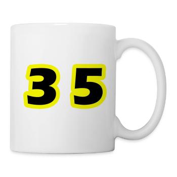 35 Symbole numérique - Mug blanc - blanc - Droite