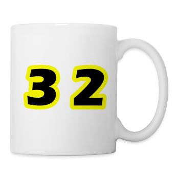 32 Symbole numérique - Mug blanc - blanc - Droite