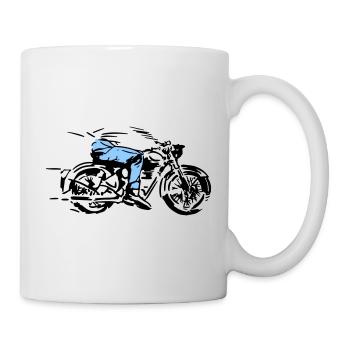 biker - Tasse - Weiß - Rechts