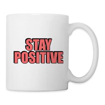 Restez positif - Mug blanc - blanc - Droite