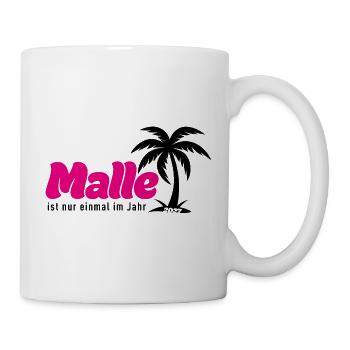 Malle ist nur einmal im Jahr 2027 – Mallorca Party - Tasse - Weiß - Rechts