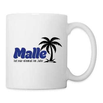 Malle ist nur einmal im Jahr 2027 – blau - Tasse - Weiß - Rechts