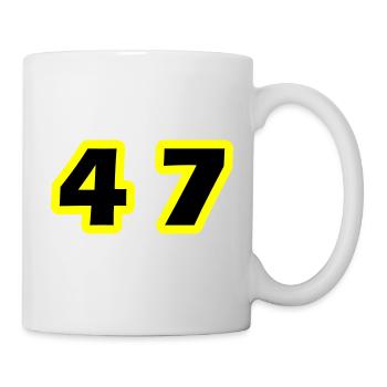 47 Zahl symbol - Tasse - Weiß - Rechts