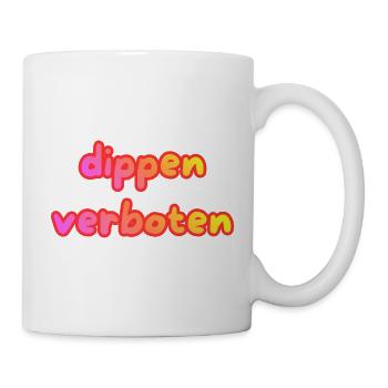 dippen verboten - Tasse - Weiß - Rechts