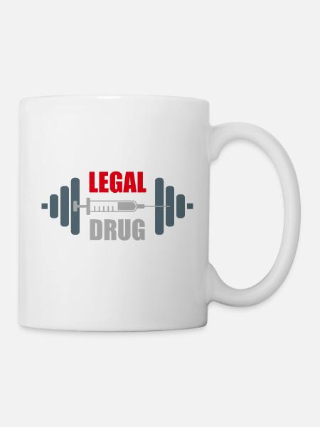 Fitnessstudio-Humor-Heber-Süchtiger - Tasse - Weiß