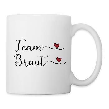 Team Braut mit Herz - Tasse - Weiß - Rechts