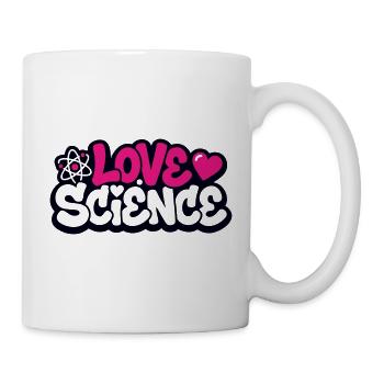 Love Science Schriftzug Logo - Tasse - Weiß - Rechts