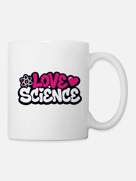 Love Science Schriftzug Logo - Tasse - Weiß