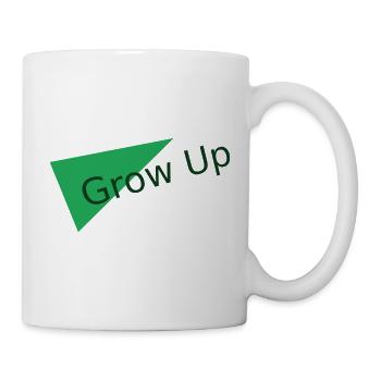 Motif du triangle vert grandissant - Mug blanc - blanc - Droite
