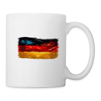 Tech-Circuit Neon Nebel Deutschland flagge - Tasse - Weiß - Rechts