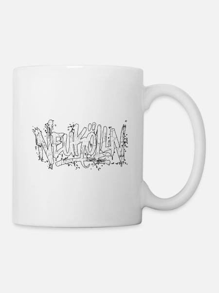 Neukölln Berlin Graffiti - Tasse - Weiß