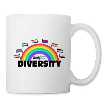 Diversity Regenbogen - Vielfalt Design - Tasse - Weiß - Rechts