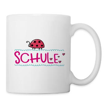 Schule  mit Glück - Tasse - Weiß - Rechts