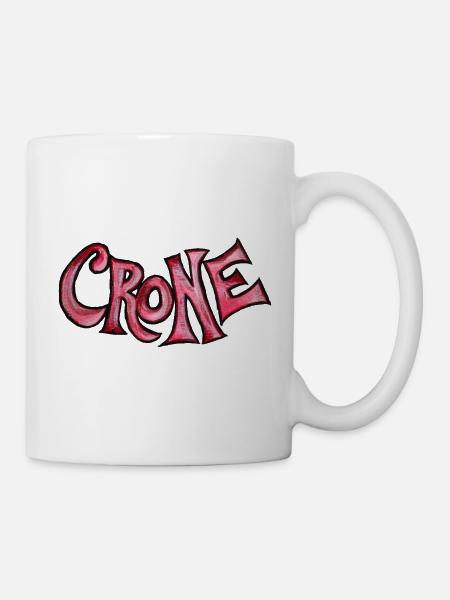 Crone Red Grotesque Text - Tasse - Weiß