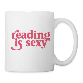 Lesen ist sexy – Retro Typografie - Tasse - Weiß - Rechts