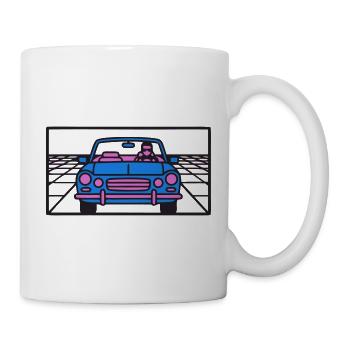 Retro Car Miami Logo - Mug - white - Right