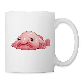Poisson blob - Mug blanc - blanc - Droite
