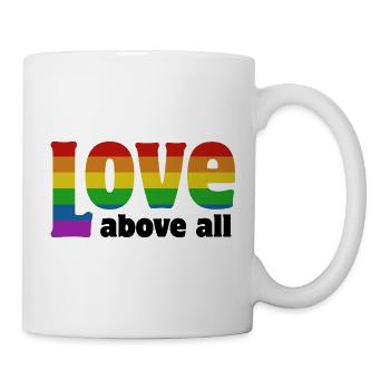 Love Above All | in Pride colors - Mug - white - Right