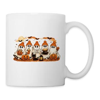 Halloween trick or treet ghosts - Mug - white - Right