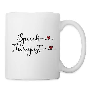 Sprachtherapeutin mit Herz - Tasse - Weiß - Rechts