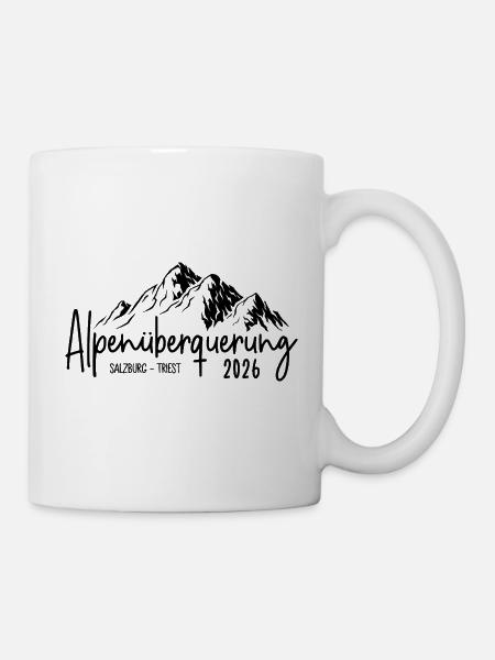Alpenüberquerung 2026 Salzburg Triest - Tasse - Weiß