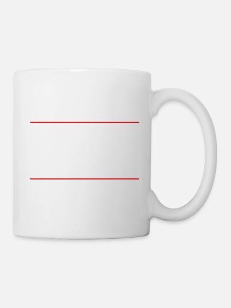 Linie Leer - Tasse - Weiß