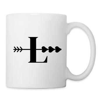 Letter I, Pfeilherz - Tasse - Weiß - Rechts
