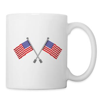 Flagge der Vereinigten Staaten - Tasse - Weiß - Rechts
