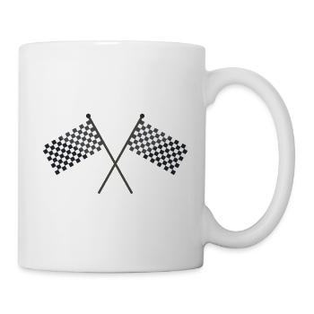 Rennflagge - Tasse - Weiß - Rechts