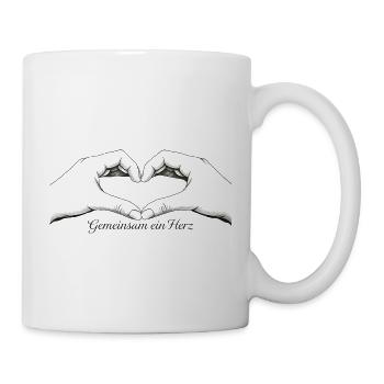 Gemeinsam ein Herz - Tasse - Weiß - Rechts
