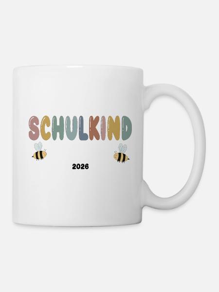 Schulkind mit Honigbienen - Tasse - Weiß