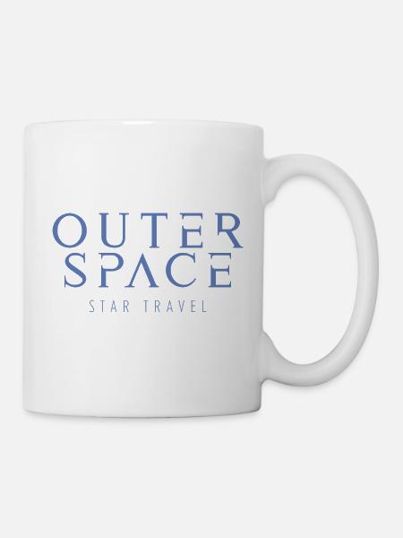 Weltraumsternreise, blau - Tasse - Weiß