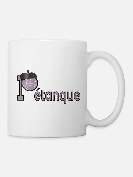Petanque-Ball - Tasse - Weiß