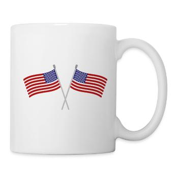 Flagge der Vereinigten Staaten - Tasse - Weiß - Rechts