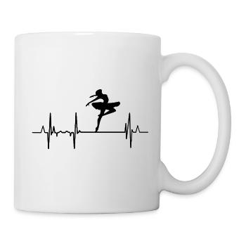 Herzschlag Ballett - Tasse - Weiß - Rechts