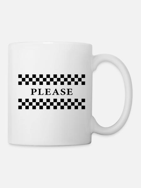 Karos Please - Tasse - Weiß