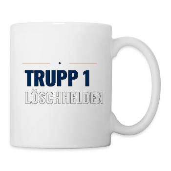 Jugendfeuerwehr Truppshirt – Trupp 1 Löschhelden - Tasse - Weiß - Rechts