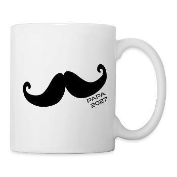 Baby Papa 2027 Schnurrbart - Tasse - Weiß - Rechts