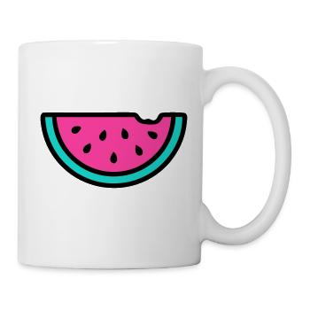 Wassermelone Neon Grafik - Tasse - Weiß - Rechts