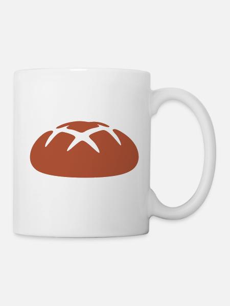 Brotlaib Kruste Logo - Tasse - Weiß