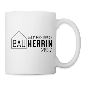 Bauherrin 2027 - lasst mich durch - Tasse - Weiß - Rechts