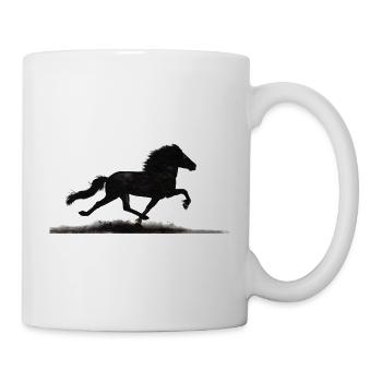 Islandpferd im Pass - Tasse - Weiß - Rechts