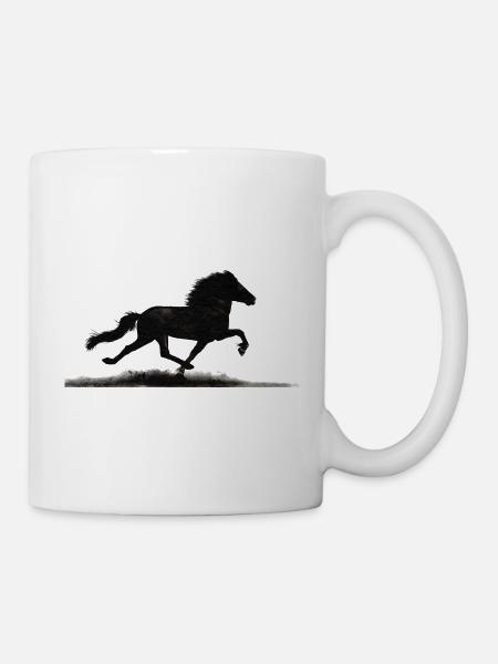 Islandpferd im Pass - Tasse - Weiß