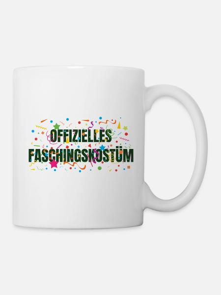 Offizielles Faschingskostüm - Tasse - Weiß