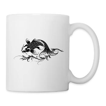 Koi Tattoo - Japan Fisch Motiv - Tasse - Weiß - Rechts