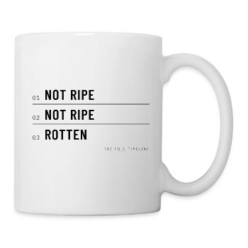 Avocado - Not Ripe Not Ripe Rotten - Guacamole - Tasse - Weiß - Rechts