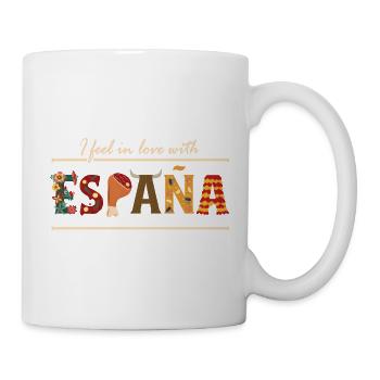 I Feel In Love With España Spanien Urlaub Spruch - Tasse - Weiß - Rechts