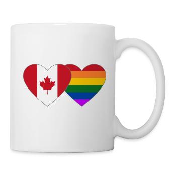 Kanada Regenbogen Flagge Herz - Tasse - Weiß - Rechts
