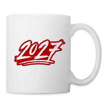 2027 Jahreszahl - Tasse - Weiß - Rechts